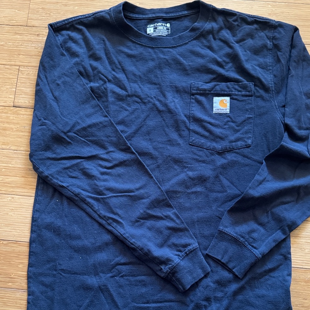 Carhartt Men's Dark Blue Long Sleeve Tee